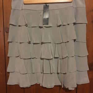Grey silk layered skirt by Talbots. 4P